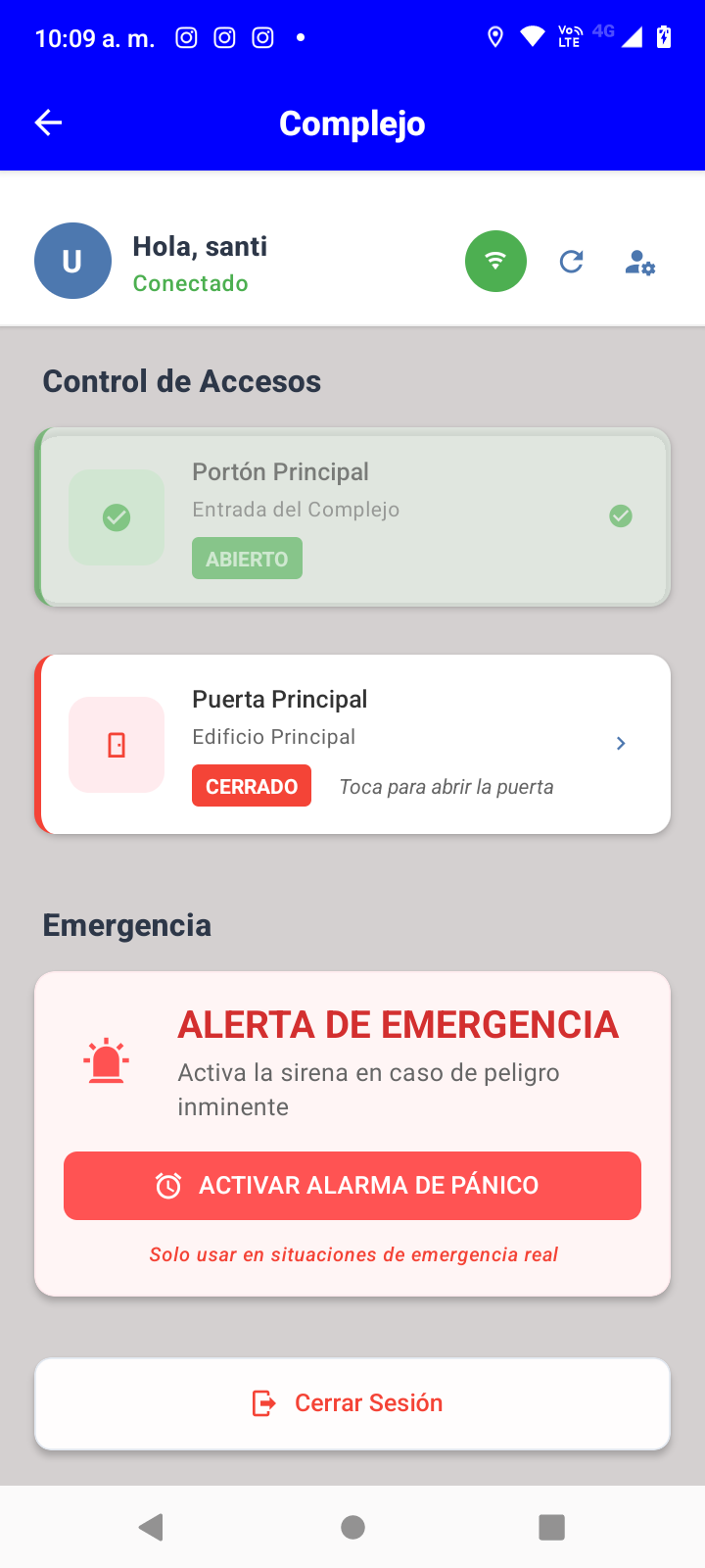 Conexión Segura: control de accesos, portón y puerta